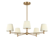 Vilera 5-Light Chandelier in Satin Brass