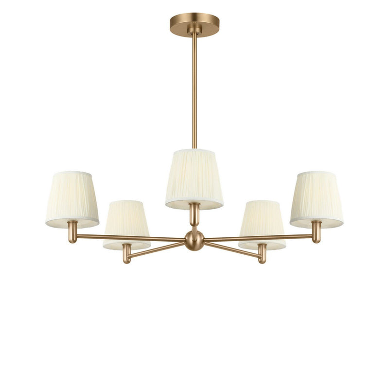 Vilera 5-Light Chandelier in Satin Brass