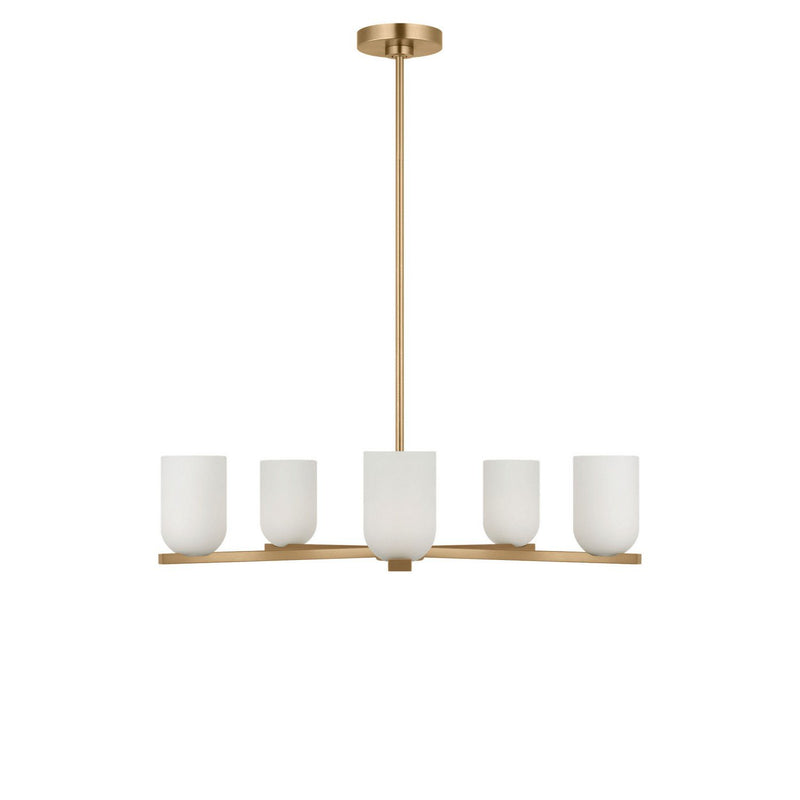 Neblina 5-Light Chandelier in Satin Brass