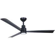 Simple 52" Outdoor LED Ceiling Fan in Coal Black