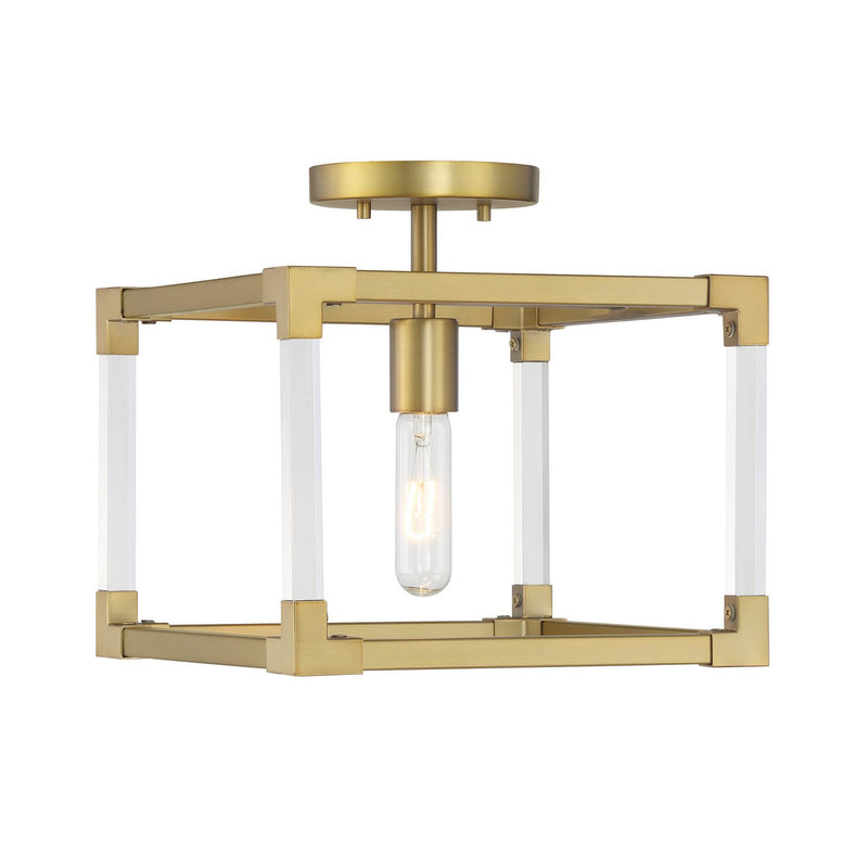 Oro District Semi-Flush Mount in Soft Brass