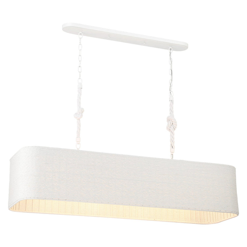 Lodelle 4-Light Linear Pendant in Matte White
