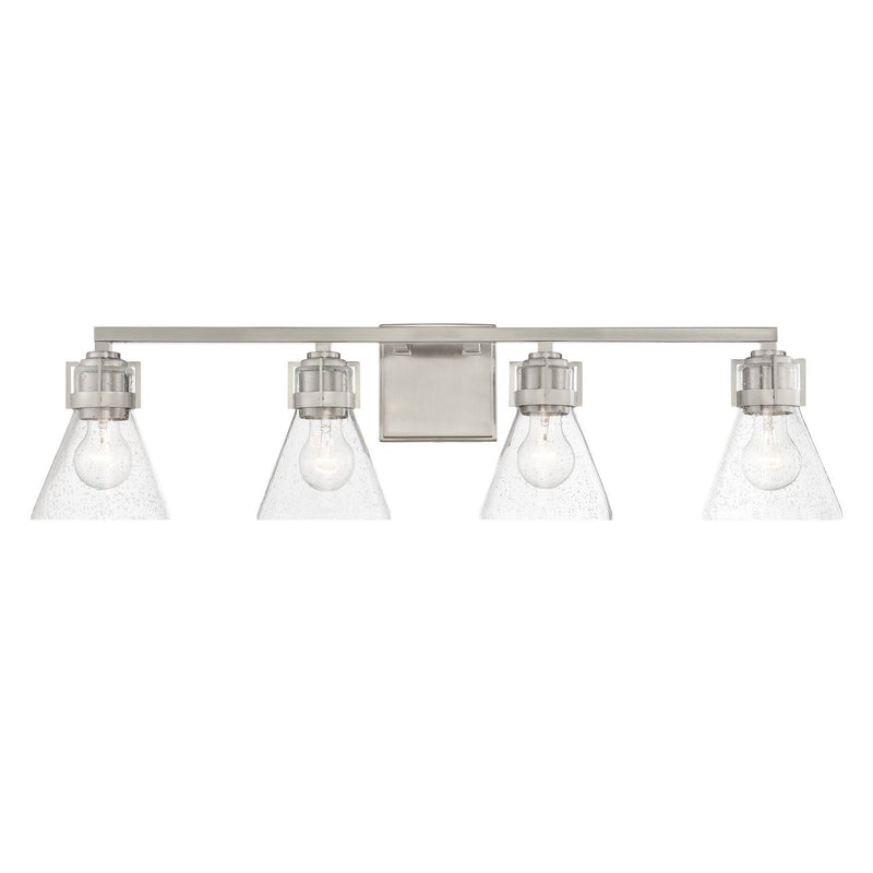 Chatham Square 4-Light Bath Vanity Light in Brushed Nickel