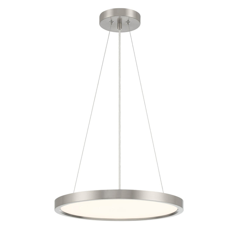 15" Round LED Pendant in Brushed Nickel