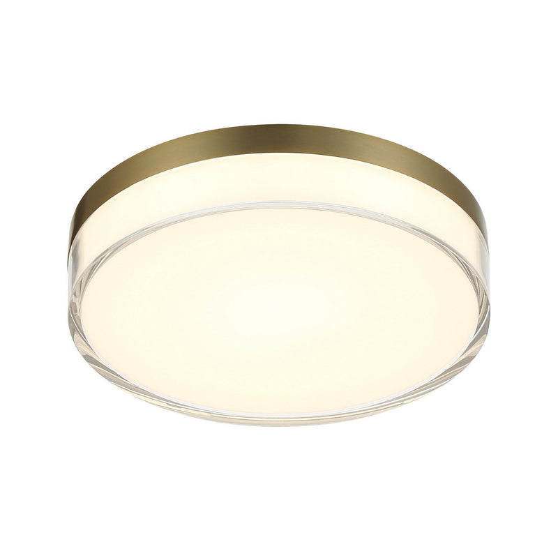 7" Round LED Flush Mount in Ashen Brass