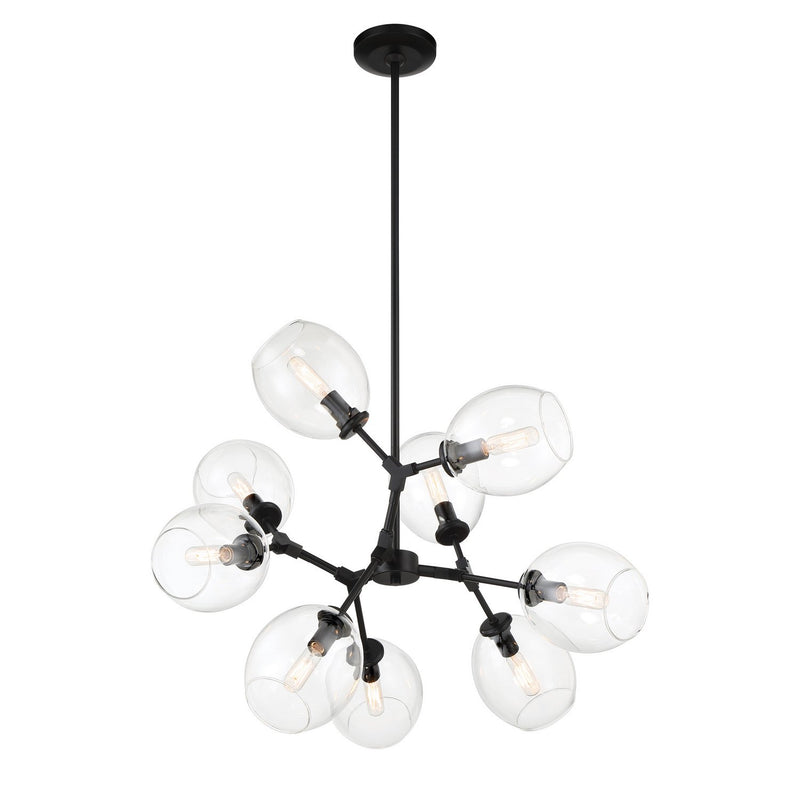 Nexpo 9-Light Chandelier in Coal Black