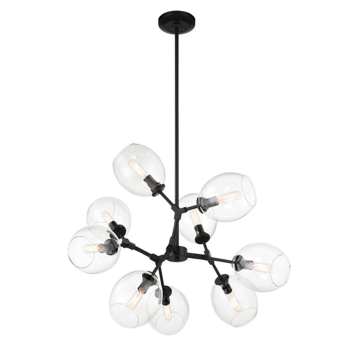 Nexpo 9-Light Chandelier in Coal Black
