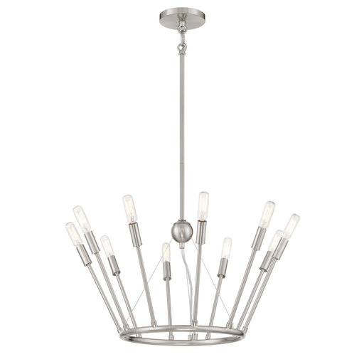 Royalty 10-Light Chandelier in Brushed Nickel
