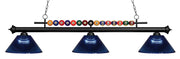Shark 3 Light 58" Billiard, Acrylic Shades in Matte Black