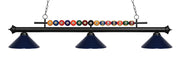 Shark 3 Light Billiard, Metal Shades in Matte Black