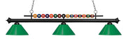 Shark 3 Light 58" Billiard, Plastic Shades in Matte Black