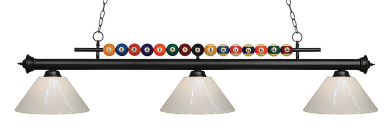 Shark 3 Light 58" Billiard, Plastic Shades in Matte Black
