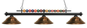 Shark 3 Light 60" Billiard, Metal Shades in Matte Black