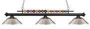 Shark 3 Light 60" Billiard, Metal Shades in Matte Black