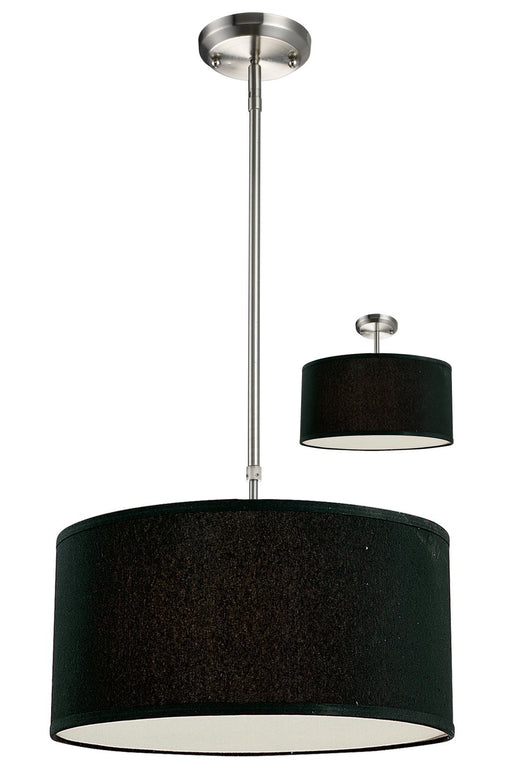Albion 3 Light 16" Pendant in Black