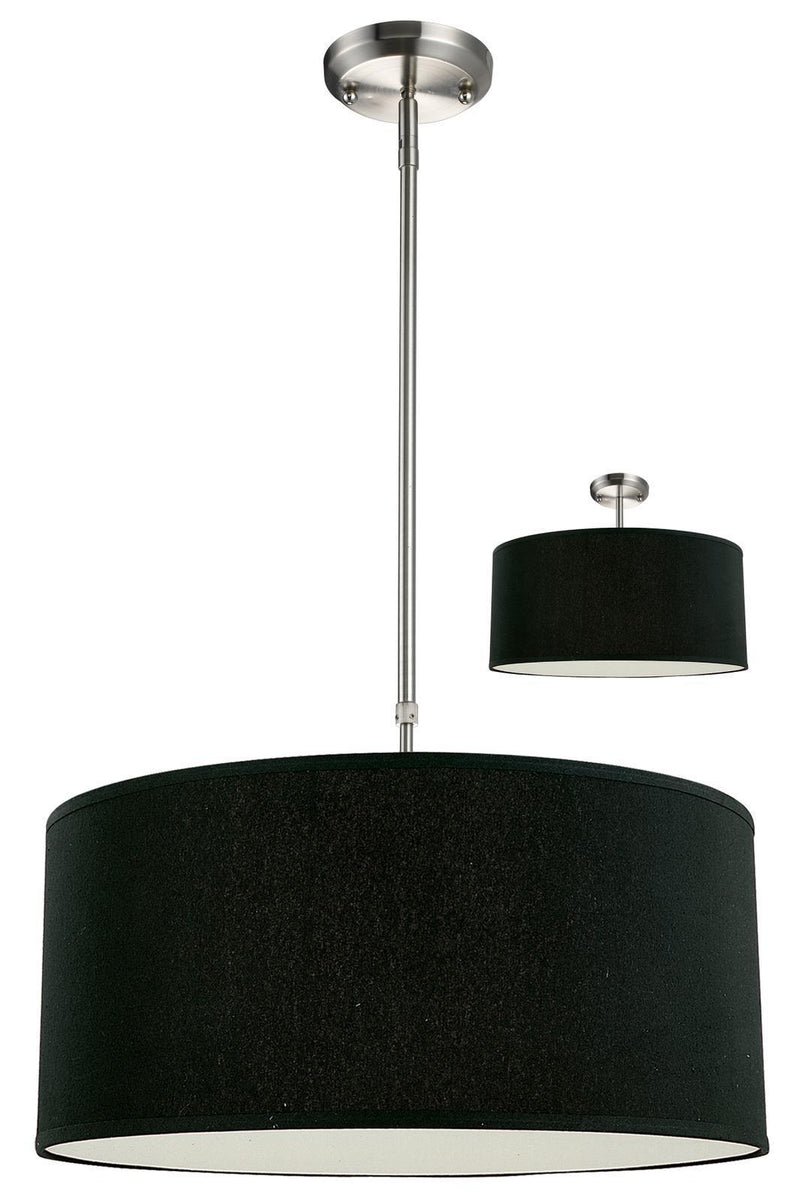 Albion 3 Light 20" Pendant in Black