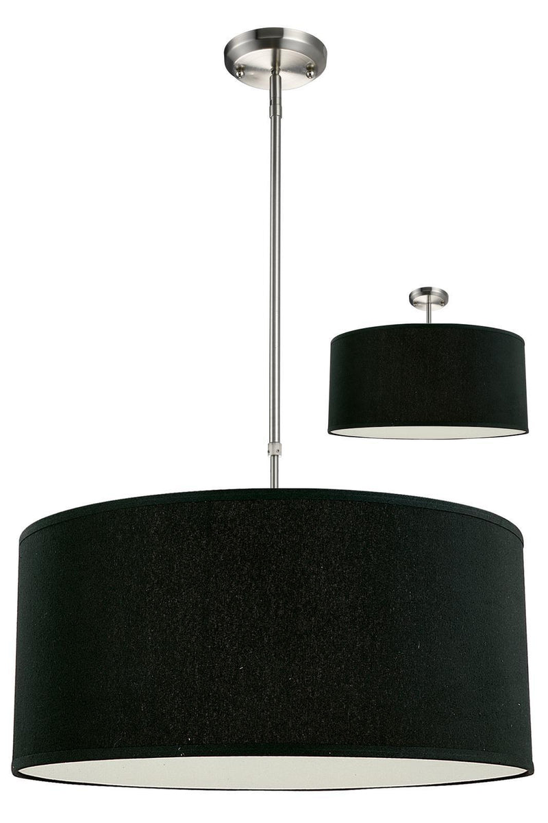 Albion 3 Light 24" Pendant in Black