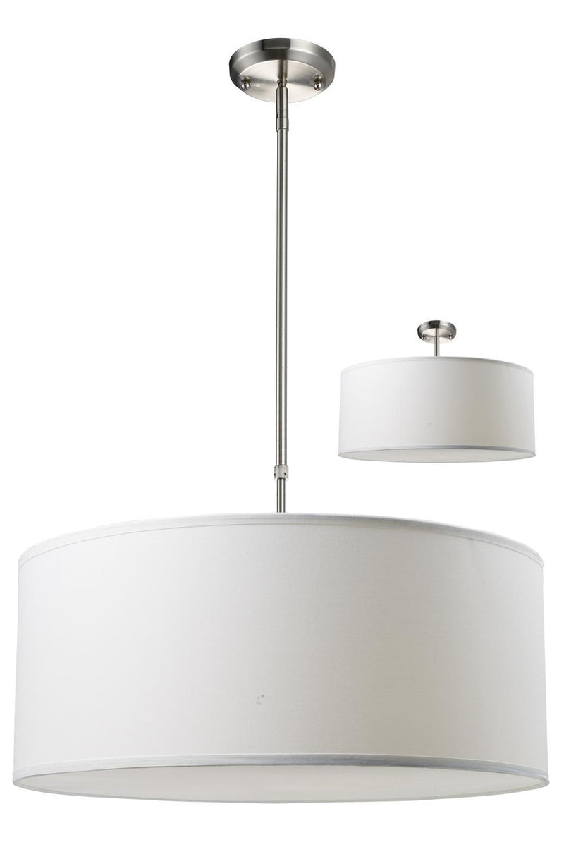Albion 3 Light 24" Pendant in White Linen