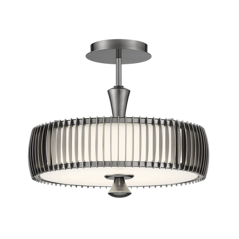 Night Moves Semi-Flush Mount in Pewter