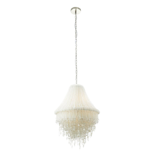 Crystal Reign 5-Light Pendant in Polished Nickel
