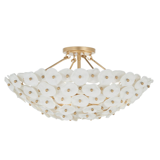 Coastlyn 4-Light Semi-Flush Mount in Legacy Brass