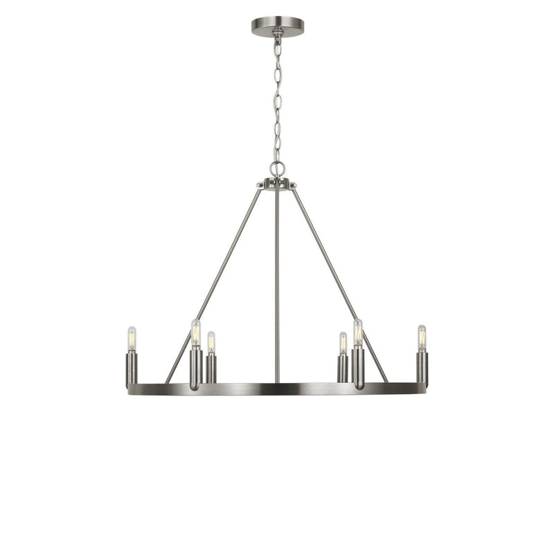 Mirla 6-Light Chandelier in Brushed Nickel