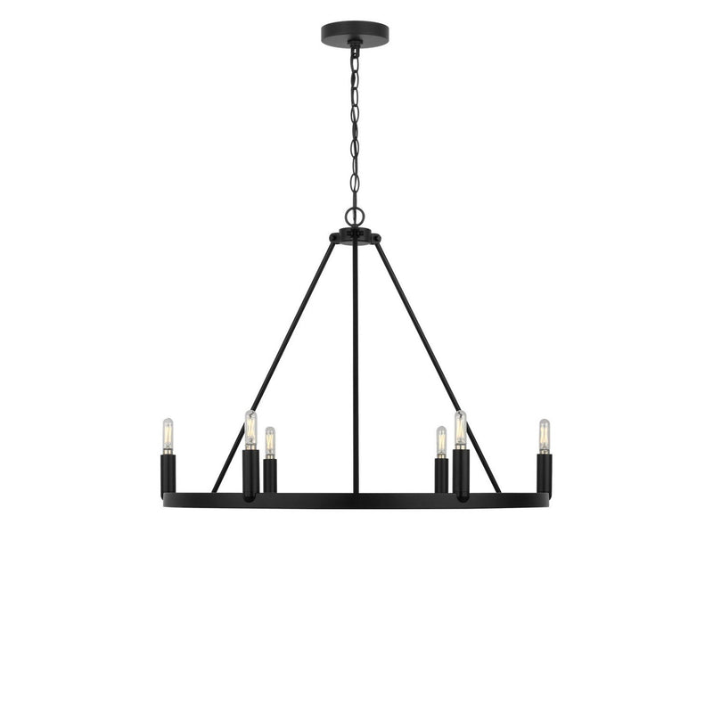 Mirla 6-Light Chandelier in Midnight Black