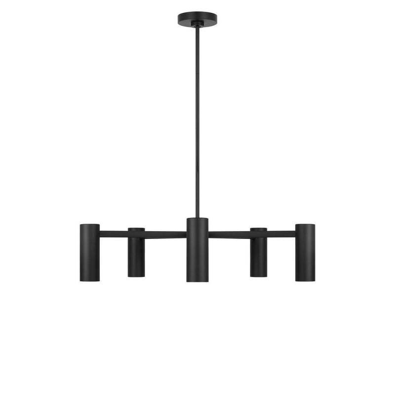 Zentro 5-Light Chandelier in Midnight Black