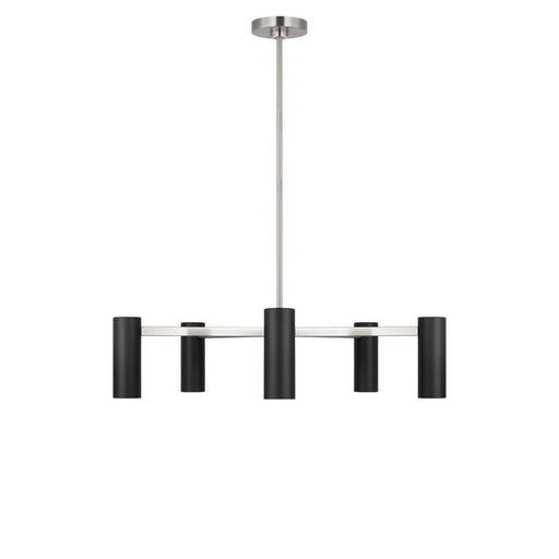 Zentro 5-Light Chandelier in Brushed Nickel