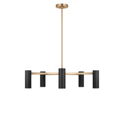 Zentro 5-Light Chandelier in Satin Brass
