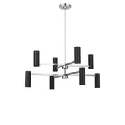 Zentro 8-Light Chandelier in Brushed Nickel