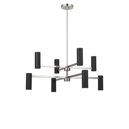 Zentro 8-Light Chandelier in Brushed Nickel