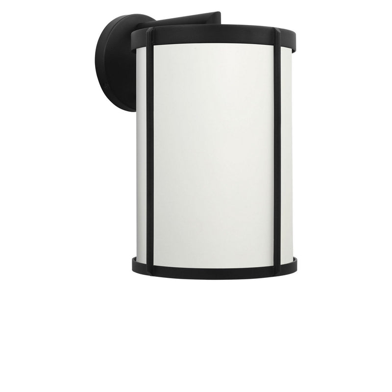 Luning 15" Outdoor Wall Lantern in Textured Black
