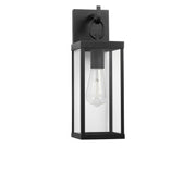 Rox 15" Outdoor Wall Lantern in Textured Black