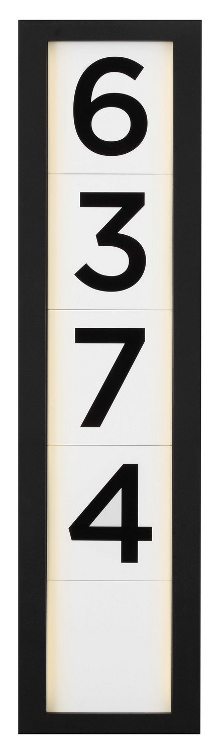 Address Light 4" Outdoor Wall Sconce in White Plastic