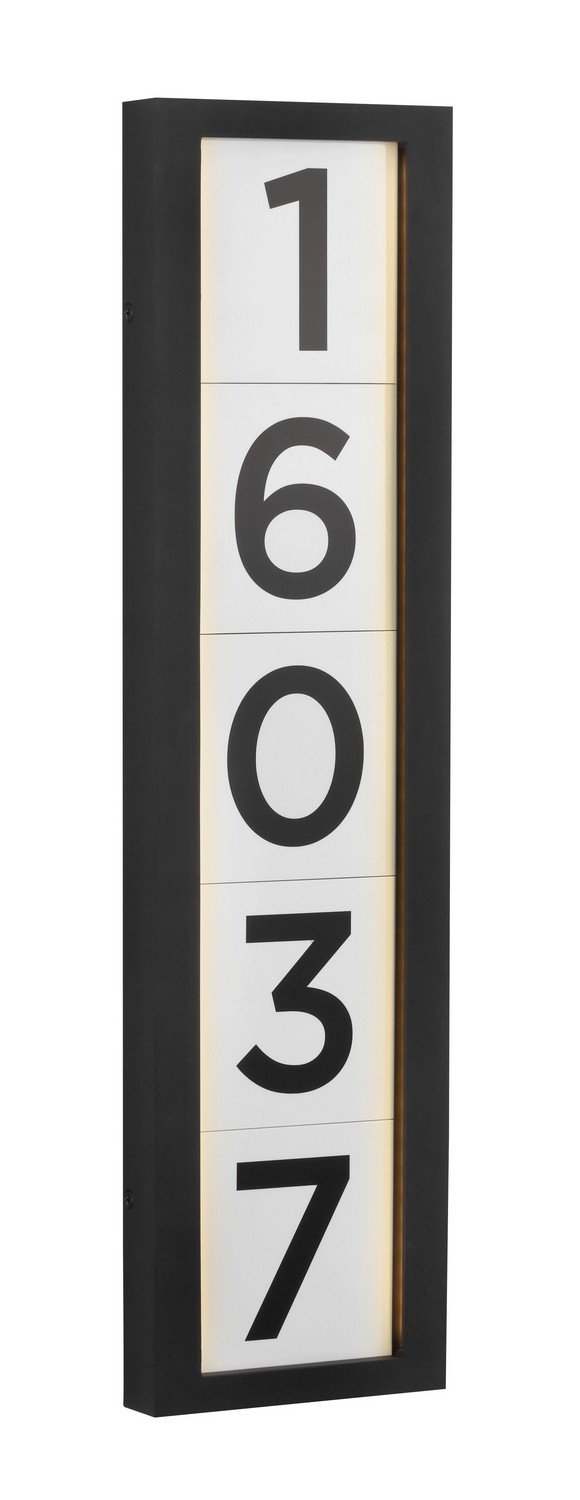Address Light 21" LED Outdoor Wall Sconce in Textured Black