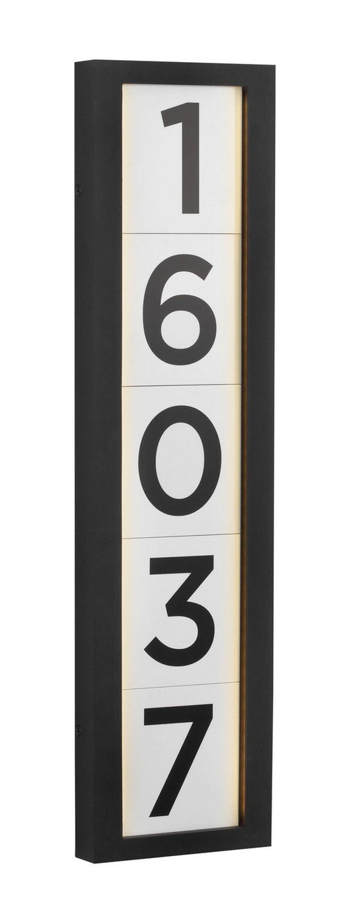 Address Light 21" LED Outdoor Wall Sconce in Textured Black