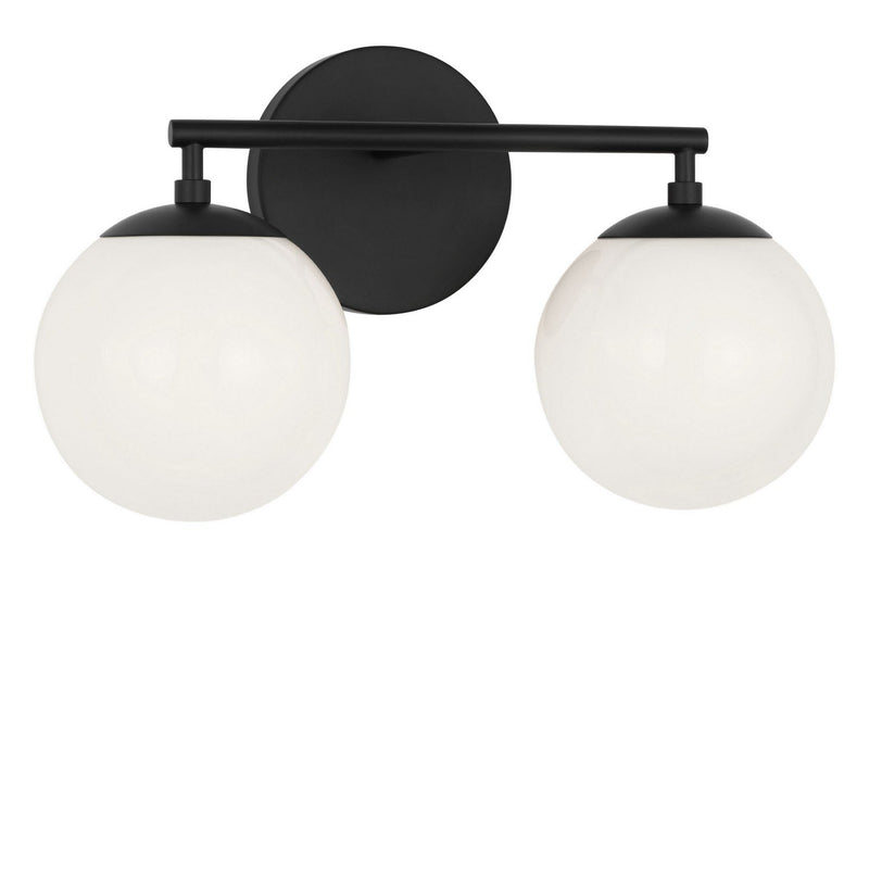 Nube 2-Light Bath Vanity Light in Midnight Black
