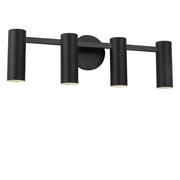 Zentro 4-Light Bath Vanity Light in Midnight Black