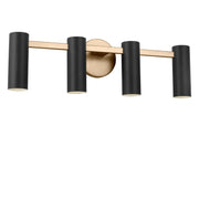 Zentro 4-Light Bath Vanity Light in Satin Brass