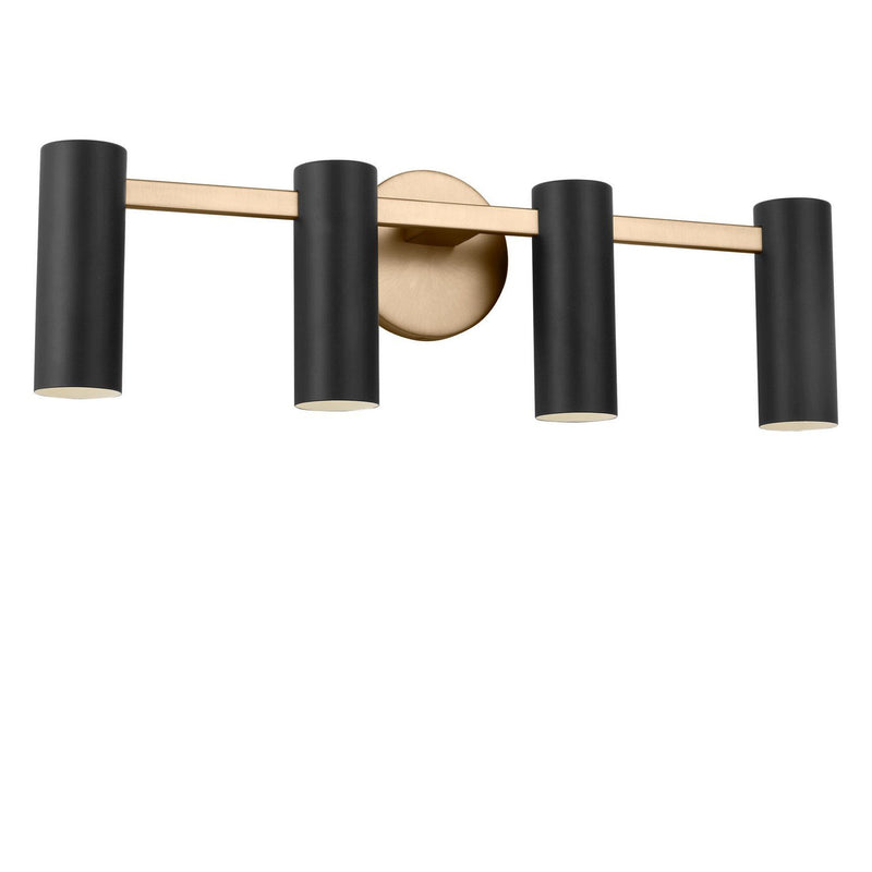 Zentro 4-Light Bath Vanity Light in Satin Brass