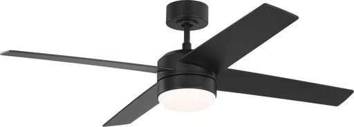 Loni 52" LED Ceiling Fan with Wall Control in Midnight Black