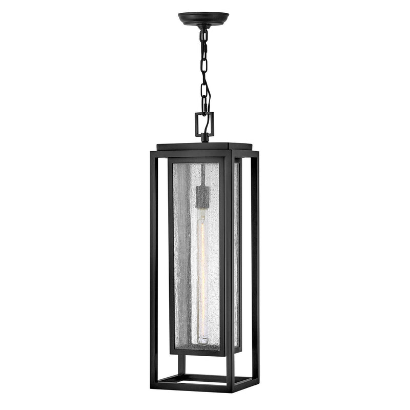 Republic Large Outdoor Hanging Lantern in Black