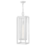 Republic Large Outdoor Hanging Lantern in Textured White