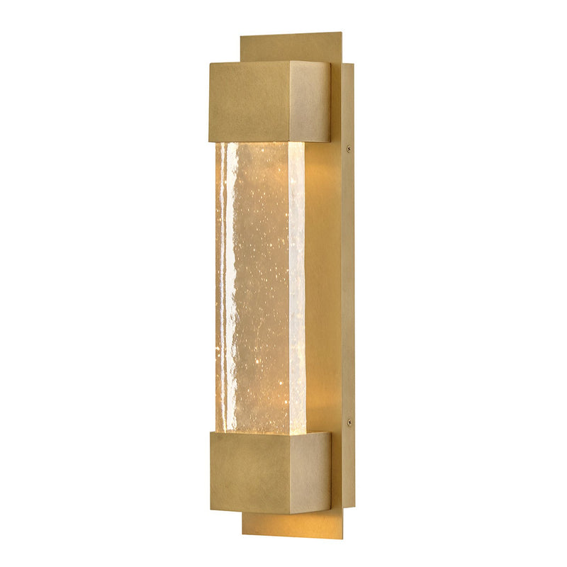 Rune Medium Outdoor Wall Sconce in Heritage Brass
