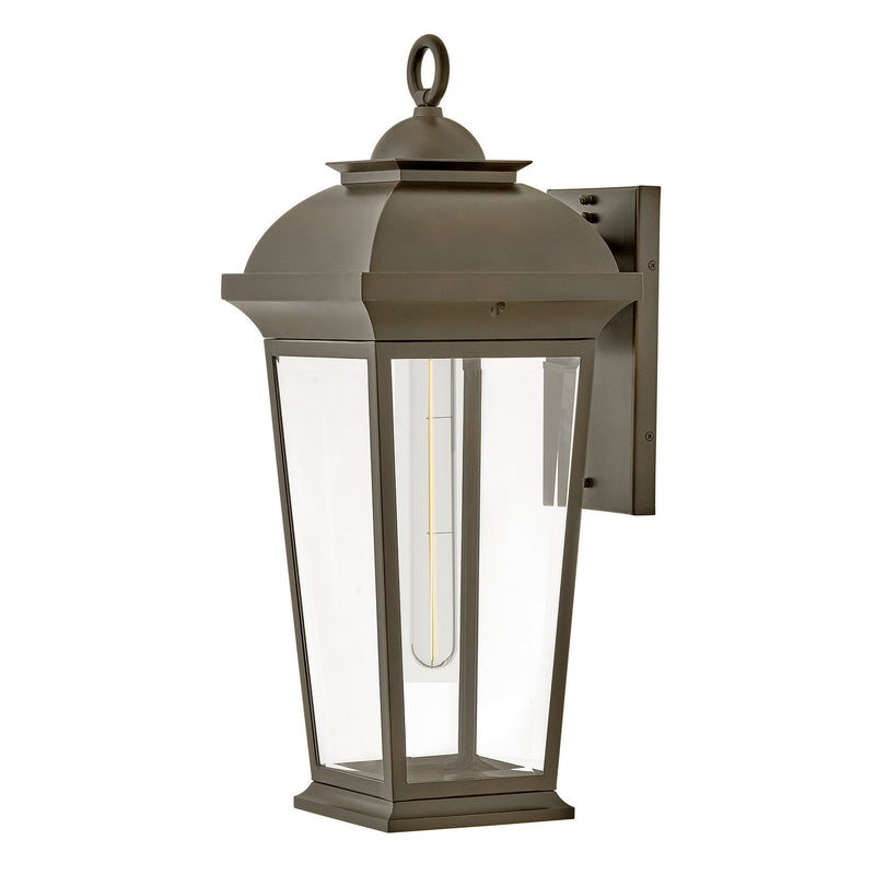 Hawthorne Medium Outdoor Wall Lantern in Blackened Brass