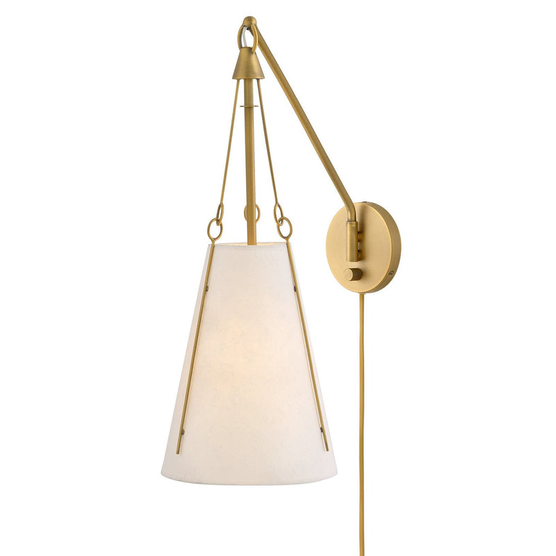 Danvers Swing Arm Wall Lamp in Lacquered Dark Brass