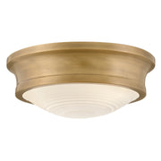Ellis 3-Light Flush Mount in Heritage Brass