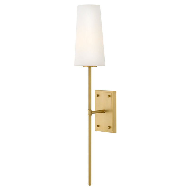 Saunders 30" Bath Sconce in Lacquered Brass