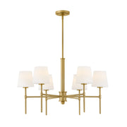 Saunders 6-Light Chandelier in Lacquered Brass